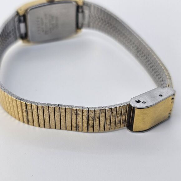 VTG Seiko Women Watch 20MM Gold Dial Bracelet Band Up to 7.5" New Battery - Picture 11 of 16